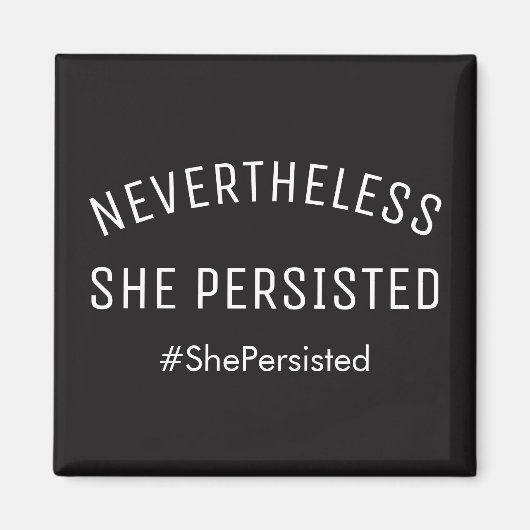 Toch bleef ze doorwerken tot modern bold black magneet (Voorkant)