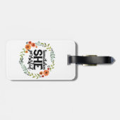 Toch bleef ze een leuke  meme houden bagagelabel (Achterkant horizontaal)