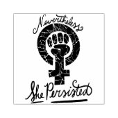 Toch bleef ze feministische symboolkunst nastreven rubberstempel (Afrduk)