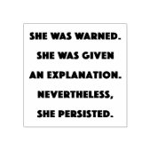 Toch bleef ze. rubberstempel (Afrduk)