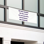 Toch bleef ze. spandoek (Buitenkant Gebouw)