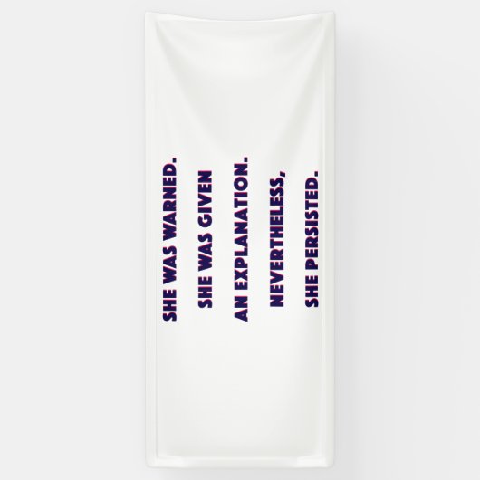 Toch bleef ze. spandoek (Verticaal)