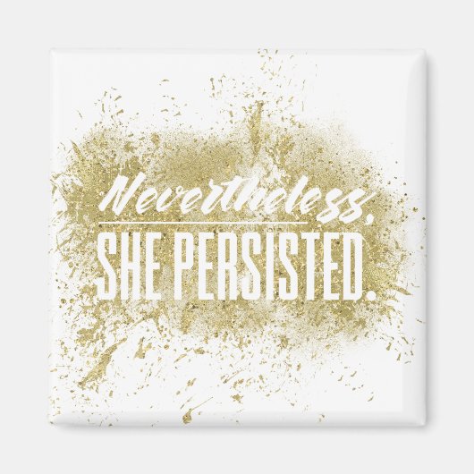 Toch bleef ze volharden (glitter) magneet (Voorkant)