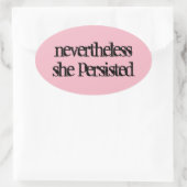 Toch bleef ze volharden in sticker (Tas)