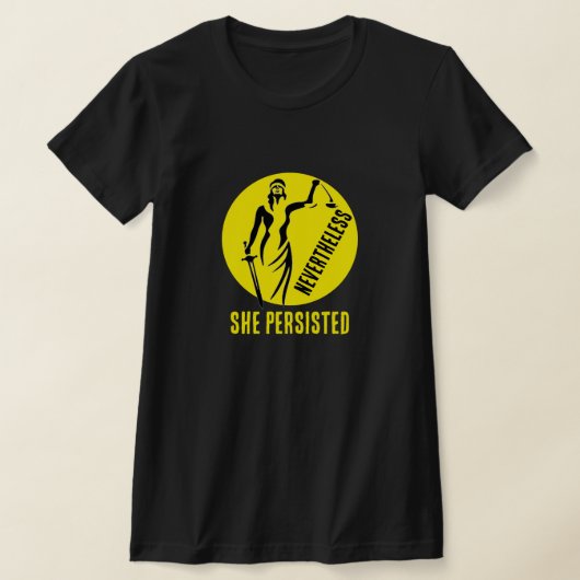 "Toch bleef ze volharden" & Lady Justice T-shirt (Laagn)