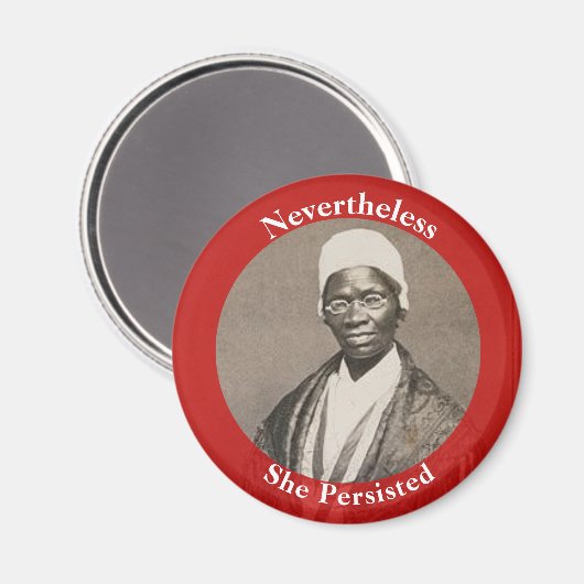 Toch bleef ze volharden - Sojourner Truth Magneet (Voorkant / Achterkant)
