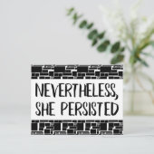 Toch bleef ze: Zwart-wit patroon Briefkaart (Staand voorkant)