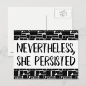 Toch bleef ze: Zwart-wit patroon Briefkaart (Voorkant / Achterkant)