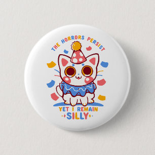 Toch blijf ik Gekke Ronde Button 5,7 Cm