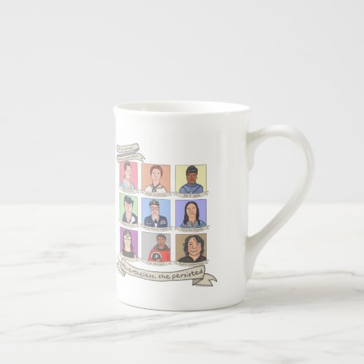 Toch hield ze 10 oz aan. Bone China Mok (Rechts)