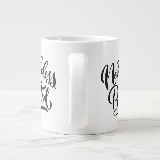 Toch hield ze een dubbelzijdige Jumbo Mok aan (Achterkant)