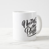 Toch hield ze een dubbelzijdige Jumbo Mok aan (Voorkant rechts)