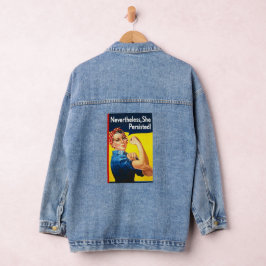 Toch hield ze Rosie de Riveter vol Denim Jacket