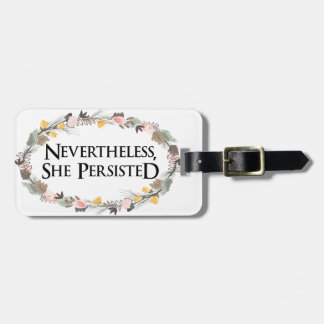 toch hield ze vol bagagelabel