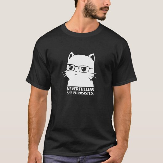 Toch Hield Ze Vol Cat Nerd Grappige Kitten P T-shirt (Voorkant)