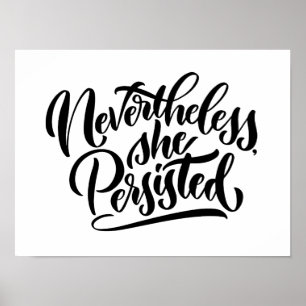 Toch Hield Ze Vol Letterdruk Poster