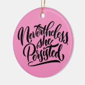 Toch Hield Ze Vol Letterornament Keramisch Ornament (Links)