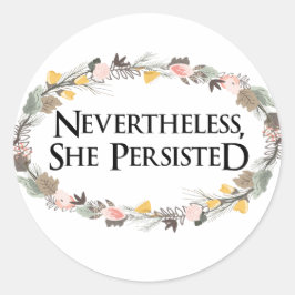 toch hield ze vol ronde sticker