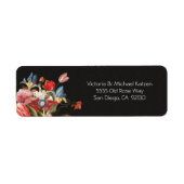 Toch leven Floral Dark & Moody Wedding Etiket (Voorkant)