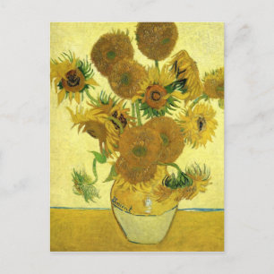 Toch leven - Vase met 15 zonnebloemen van Van Gogh Briefkaart