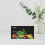 Toch levende groenten en asperges visitekaartje (Staand voorkant)