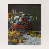 Toch Levensbloemen en fruit Claude Monet 1869 Legpuzzel (Verticaal)