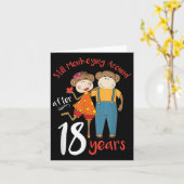 Toch nog 18 jaar getrouwd kaart (Gele Bloem)