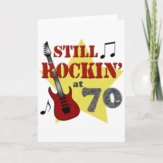 Toch nog rockend op 70-jarige leeftijd kaart (Voorkant)