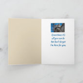 Toch nog steeds hier Ik ben hier voor jou Wasbeer Kaart (Binnen)