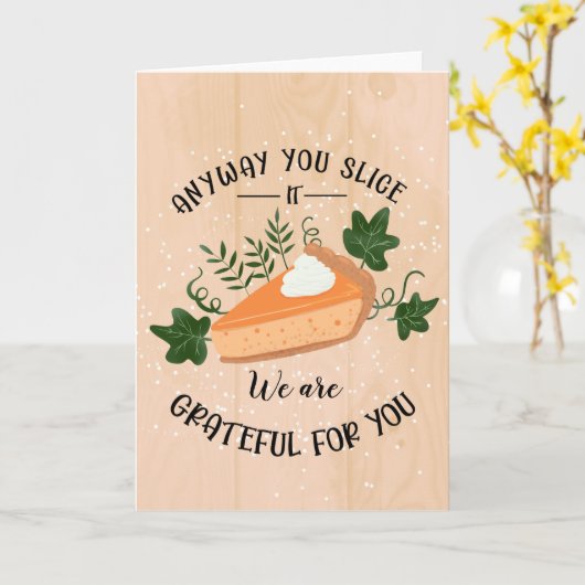 toch plak je hem dankbaar voor je Thanksgiving Kaart (Gele Bloem)