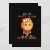 Toch praat je ondanks de blik op mijn gezicht nog  (Voorkant / Achterkant)