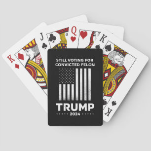Toch stemmen op veroordeelde misdadiger Trump 2024 Pokerkaarten