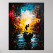 Tocht in het Licht – Expressionistisch Abstract Ri Poster (Voorkant)
