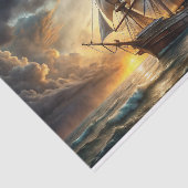 Tocht naar Glorie Majestueus Groot Schip Decoupage Tissuepapier (Detail)