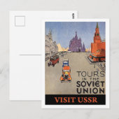 Tochten in de Sovjet-Unie, bezoek USSR, vintage, r Briefkaart (Voorkant / Achterkant)