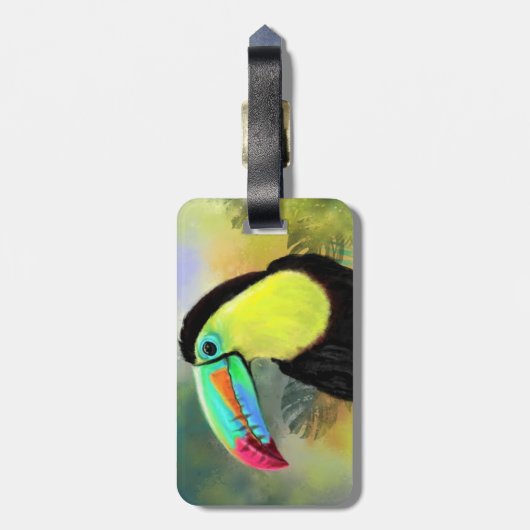 Toco Toucan Bird Bagagelabel (Achterkant verticaal)