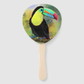Toco Toucan Bird Hand Fan Handwaaier (Voorkant)