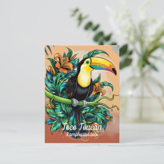 Toco Toucan Briefkaart (Staand voorkant)