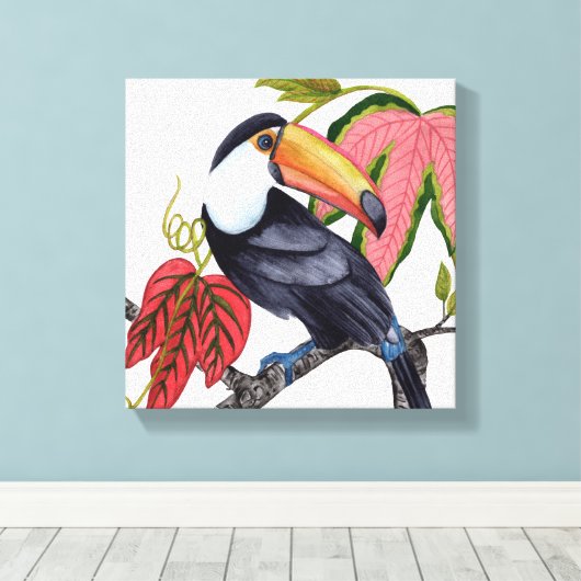 Toco Toucan Canvas Afdruk (Insitu (Houten vloer))