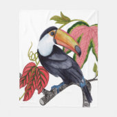 Toco Toucan Fleece Deken (Voorkant)