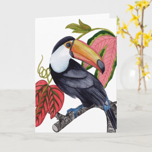 Toco Toucan Kaart (Gele Bloem)