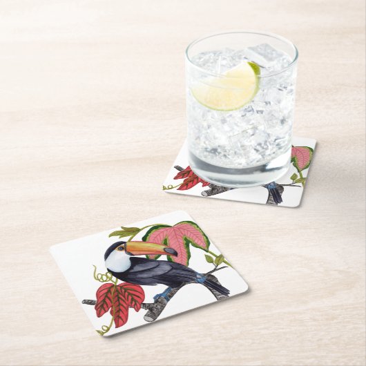 Toco Toucan Kartonnen Onderzetters (Insitu)