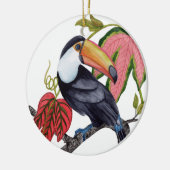 Toco Toucan Keramisch Ornament (Links)