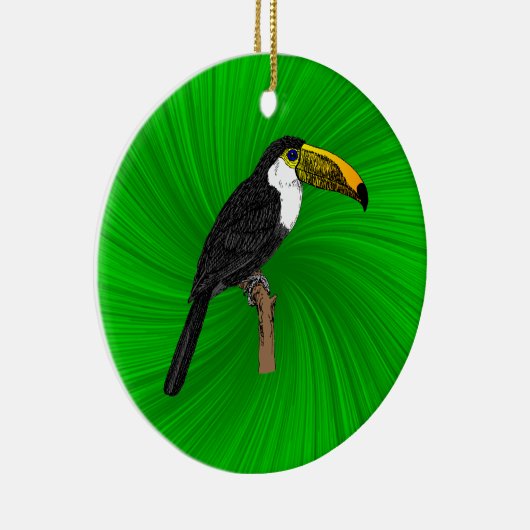Toco Toucan Keramisch Ornament (Rechts)