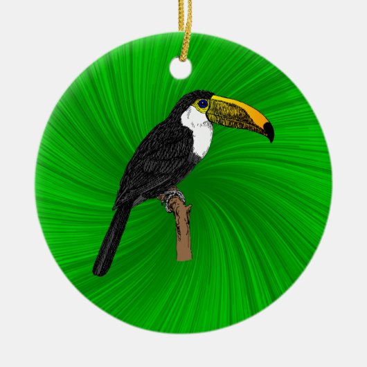 Toco Toucan Keramisch Ornament (Voorkant)
