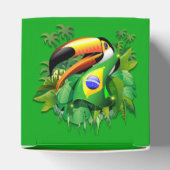 Toco Toucan met Brazilië Vlag Bedankdoosjes (Bovenkant)