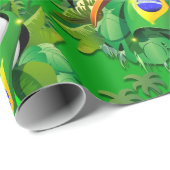 Toco Toucan met Brazilië Vlag Cadeaupapier (Rol Hoek)