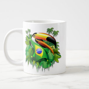 Toco Toucan met Brazilië Vlag Grote Koffiekop