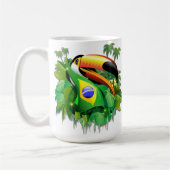 Toco Toucan met Brazilië Vlag Koffiemok (Links)