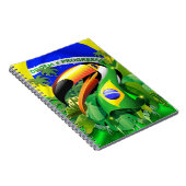 Toco Toucan met Brazilië Vlag Notitieboek (Rechterzijde)